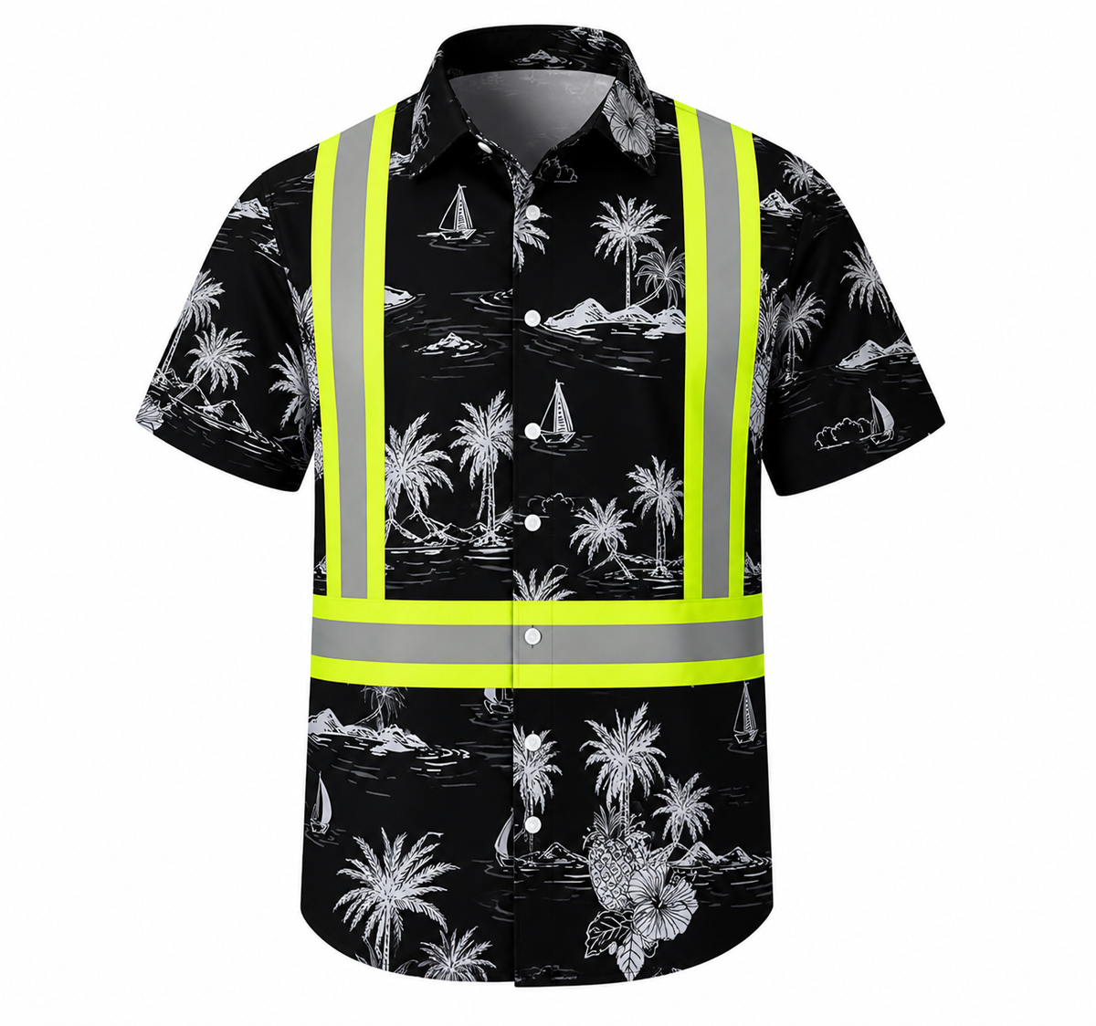 High-Visibility Hawaiian Reflective Safety Shirt