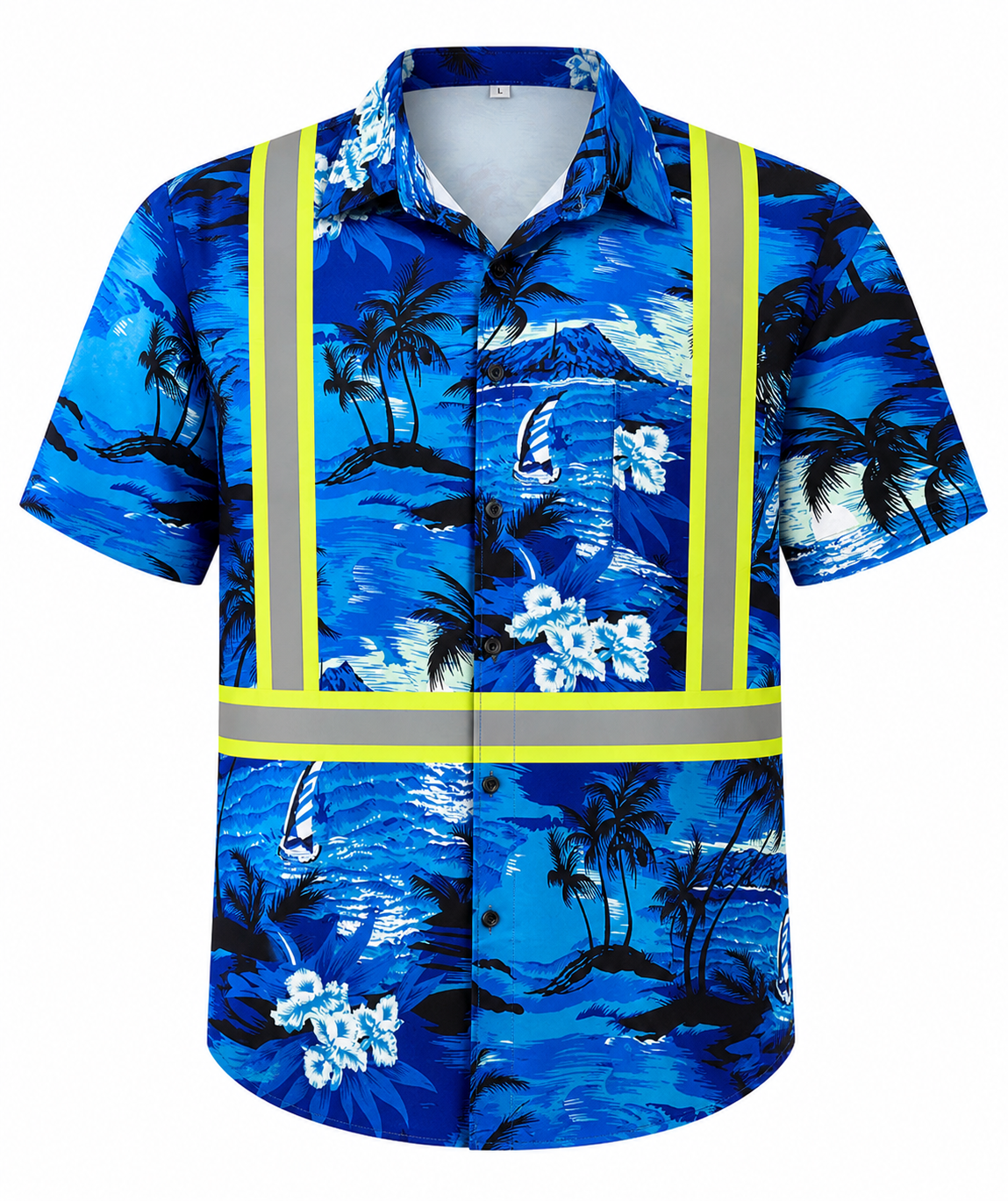 High-Visibility Hawaiian Reflective Safety Shirt