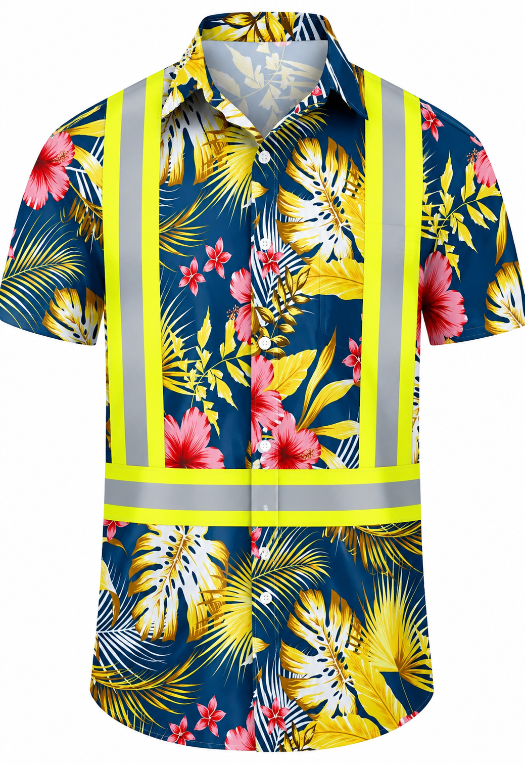 High-Visibility Hawaiian Reflective Safety Shirt